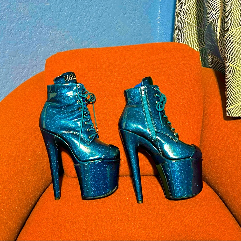 The Glitterati Ankle Boot - Skinny Dipping - 8 INCH